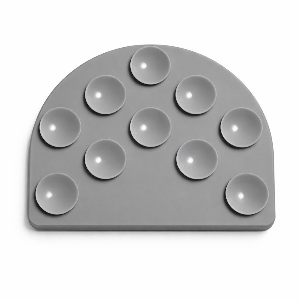 Pupwell Slow Feeder Gray Silicone Rainbow Enrichment Lick Mat Dog Suction Cups - Picture 4 of 6